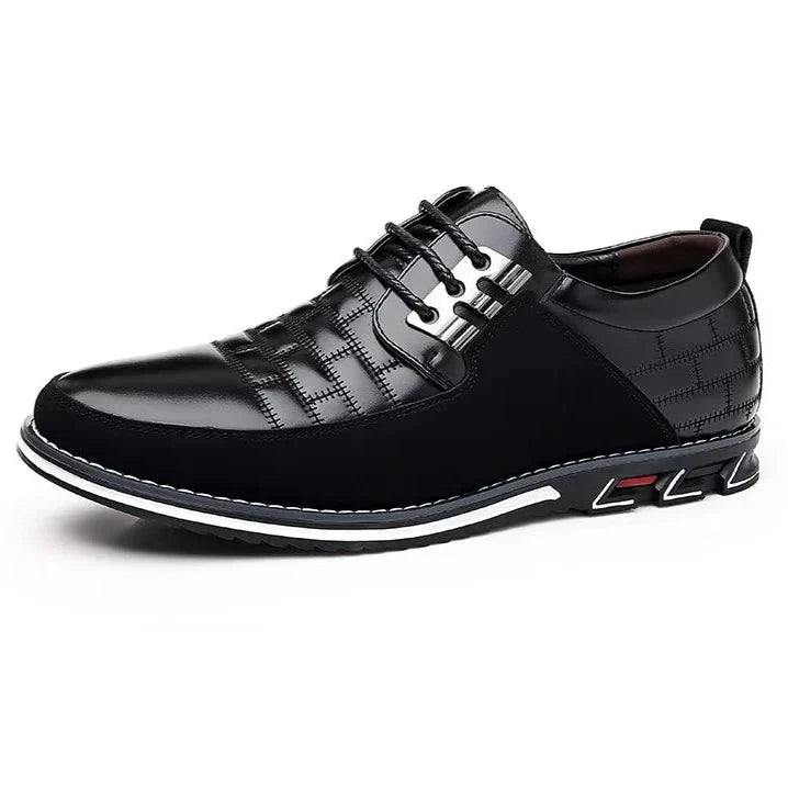 Sapato Casual de Couro Masculino - Clássico Moderno