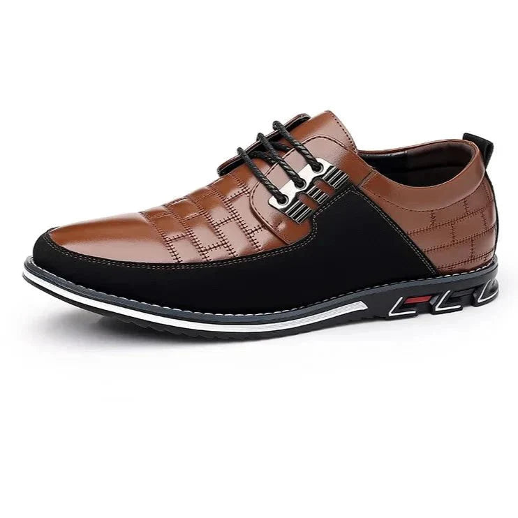 Sapato Casual de Couro Masculino - Clássico Moderno