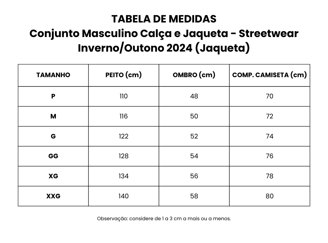 Conjunto Masculino Calça e Jaqueta Casual Fit