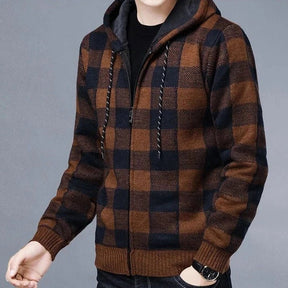 Jaqueta Xadrez com Capuz - Estilo e Conforto