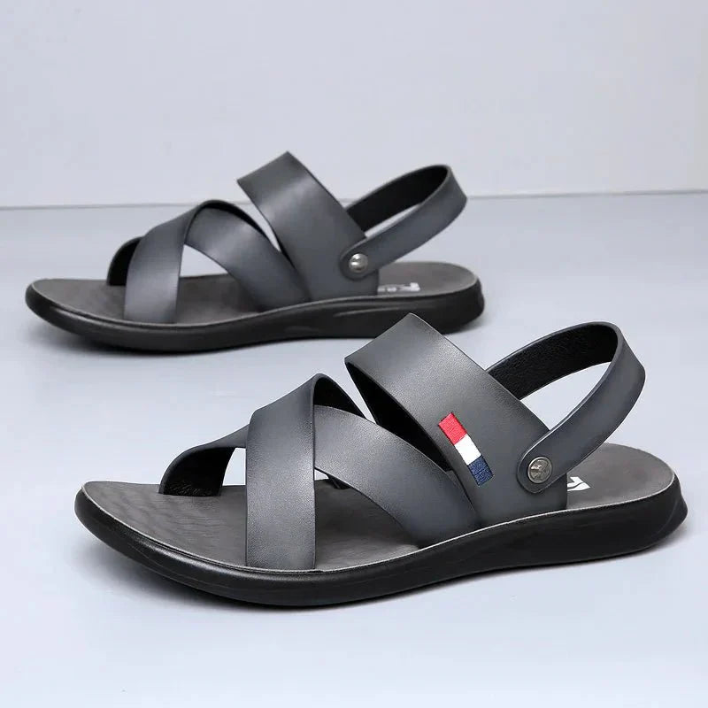 Sandália Masculina de Couro Antiderrapante