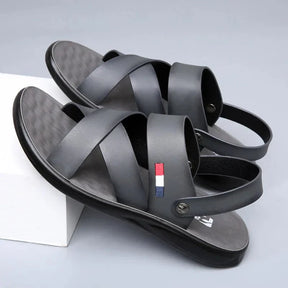 Sandália Masculina de Couro Antiderrapante