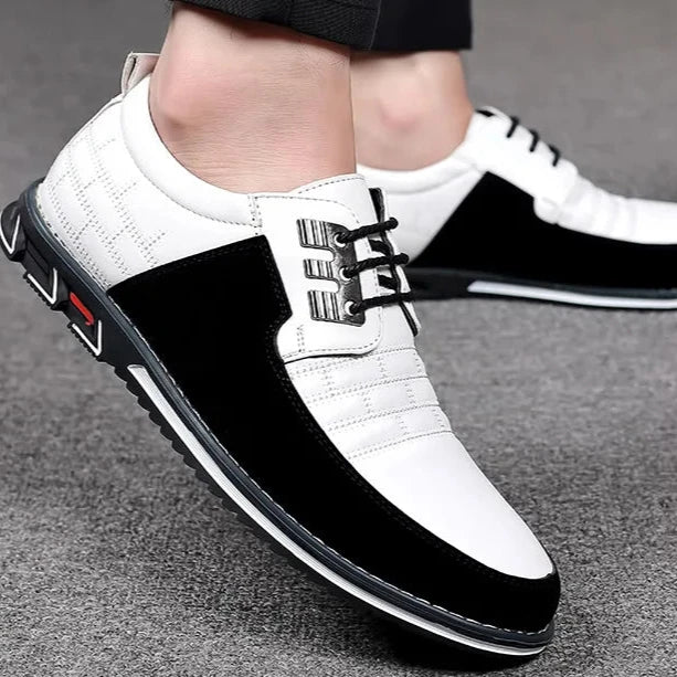 Sapato Casual de Couro Masculino - Clássico Moderno